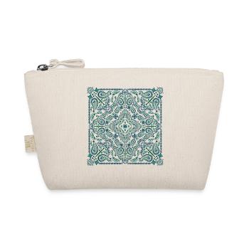 Paisley Pattern - Mandala, Mosaic, Flower Print - Organic Pouch - nature - Front