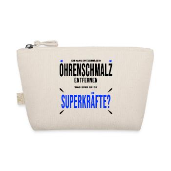 Ohrenarzt Ohren Ohrenschmalz Geschenk lustig - Bio-Täschchen - Natur - Vorne