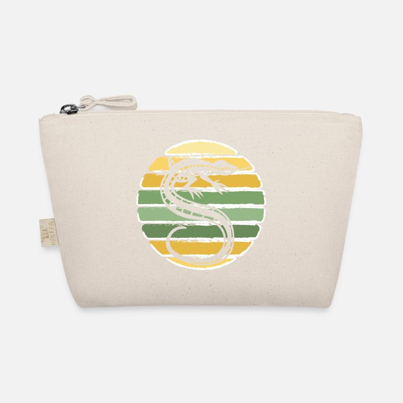 Retro Gecko Echse Vintage Reptil Eidechse Lizard Bio-Täschchen