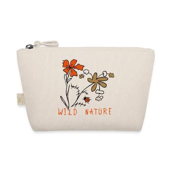 Meadows flowers with ladybugs, wild nature - Organic Pouch - nature - Front