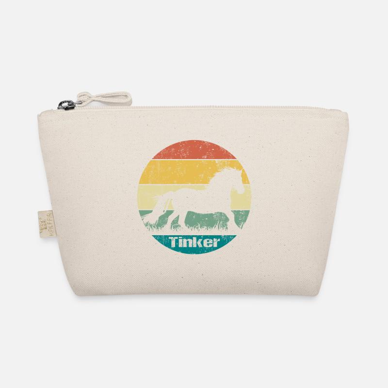 Tinker Pferd Vintage Retro - Bio-Täschchen - Natur