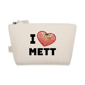 I love Mett | Mett Liebhaber Mettshirt - Bio-Täschchen - Natur - Vorne