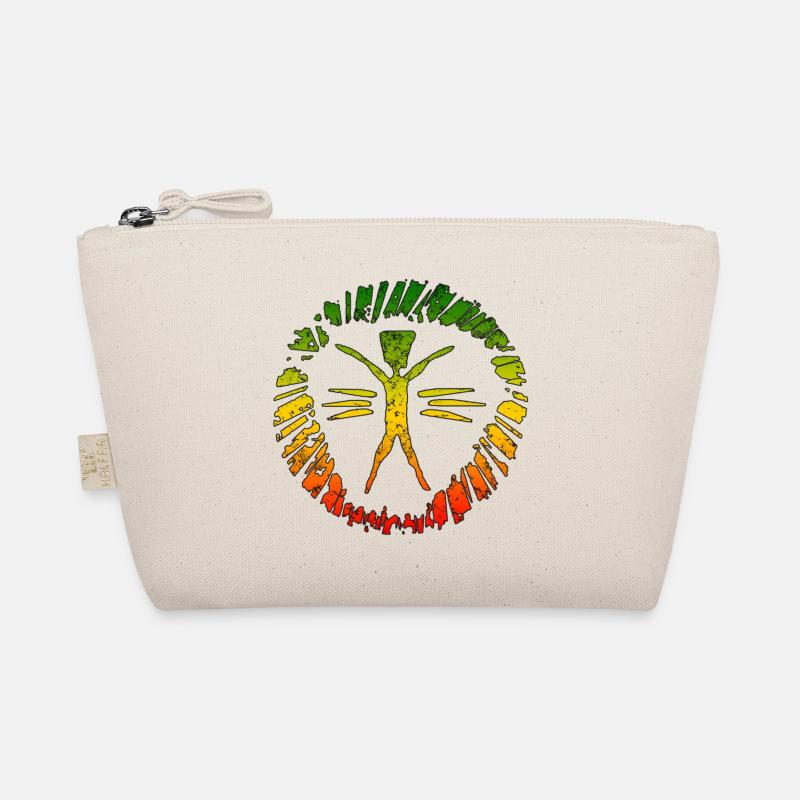 Hippie Reggaezeichen mit Farbverlauf Bio-Täschchen