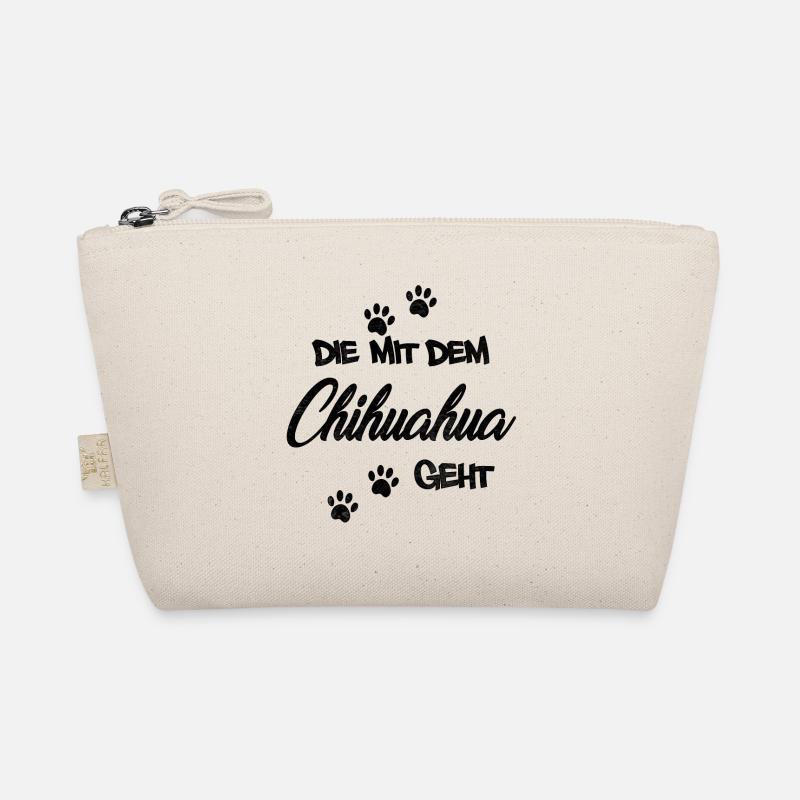 Die mit dem Chihuahua - Bio-Täschchen - Natur