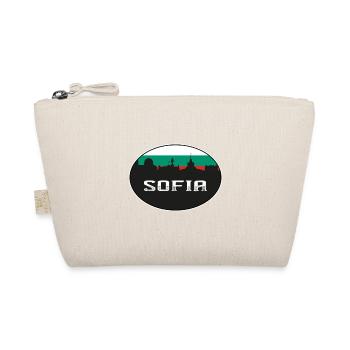 Sofia Bulgaria Skyline Silhouette Bulgarian Flag T - Organic Pouch - nature - Front