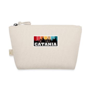 Catane Italie Voyage Souvenir Skyline Silhouette I - Trousse biologique - nature - Devant