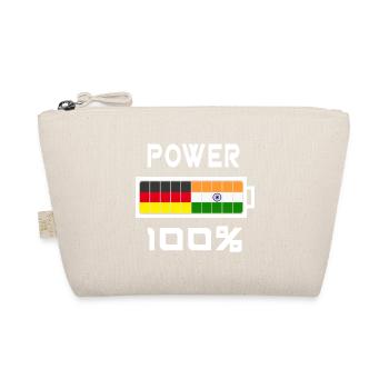 Deutschland und Indien Power 100% - Bio-Täschchen - Natur - Vorne