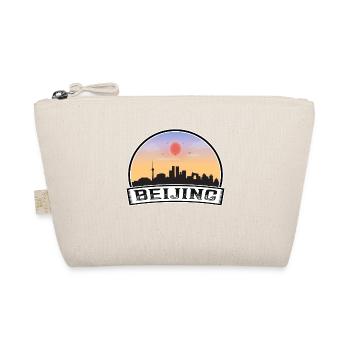 Beijing China Skyline Vintage Sunset Travel Souven - Organic Pouch - nature - Front