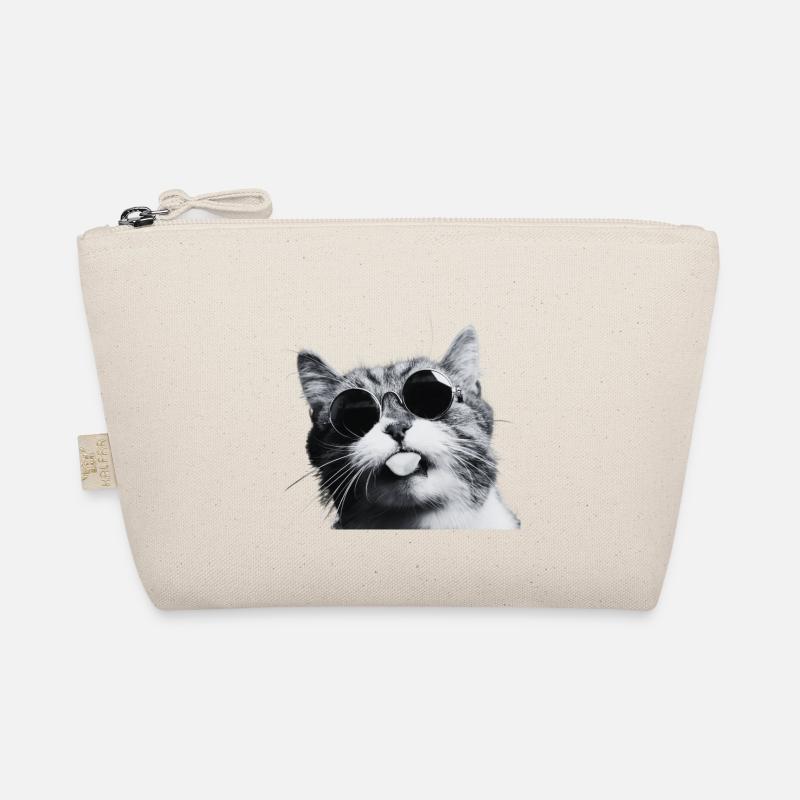 Chill Cat mit runder Sonnenbrille Bio-Täschchen