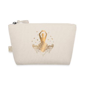 Meditation Gold Yoga Zen Butterflies Gift - Organic Pouch - nature - Front