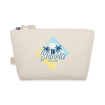 Biarritz France Retro Summer Surfing Design - Organic Pouch - nature - Front