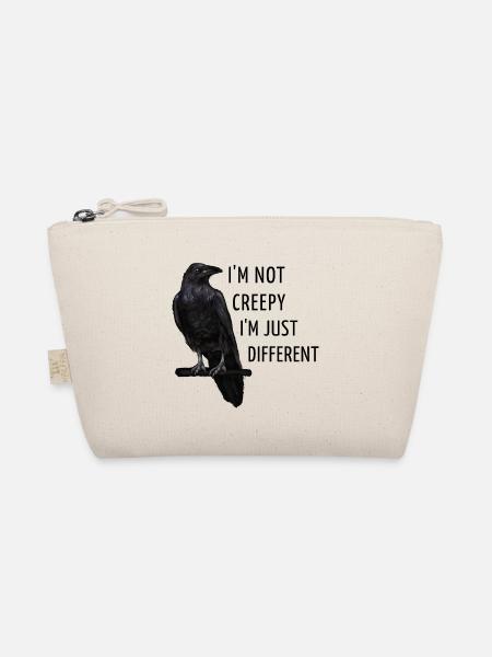 Rabe - I'm not creepy, I'm just different - Bio-Täschchen - Natur