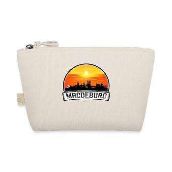 Magdeburg Deutschland Skyline Vintage Sonnenuntergang Reisen So - Bio-Täschchen - Natur - Vorne