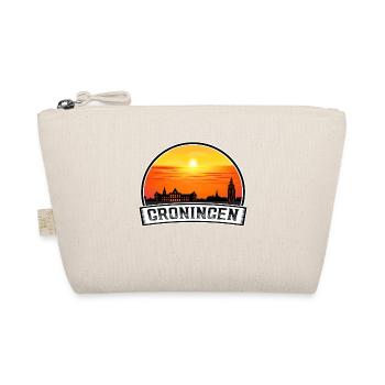 Groningen Niederlande Skyline Vintage Sonnenuntergang Trave - Bio-Täschchen - Natur - Vorne