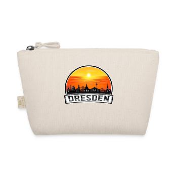 Dresden Germany Skyline Vintage Sunset Travel Souv - Organic Pouch - nature - Front
