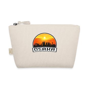 Osaka Japan Skyline Vintage Sonnenuntergang Reise Souvenir - Bio-Täschchen - Natur - Vorne