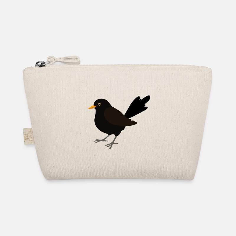 Blackbird digitale Zeichnung - Bio-Täschchen - Natur