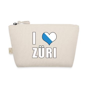 i love Zurich Züri Love Heart Switzerland Gift - Organic Pouch - nature - Front