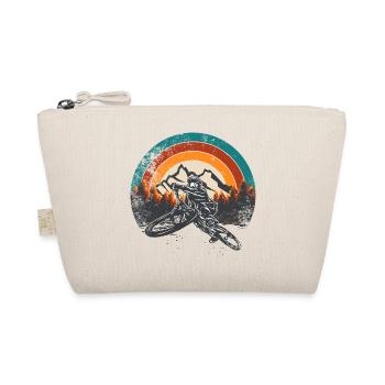 Retro Mountain MTB Sunset - Organic Pouch - nature - Front