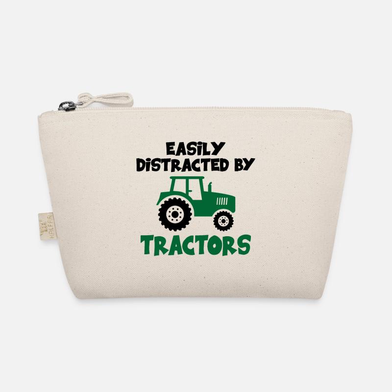 Easily Distracted By Tractors Funny Farmer Organic Pouch