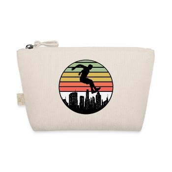 Parkour Free Running Runner Traceur Vintage Retro - Organic Pouch - nature - Front