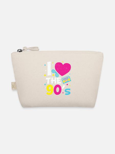 1990er 90er Jahre Heart The Nineties - Bio-Täschchen - Natur