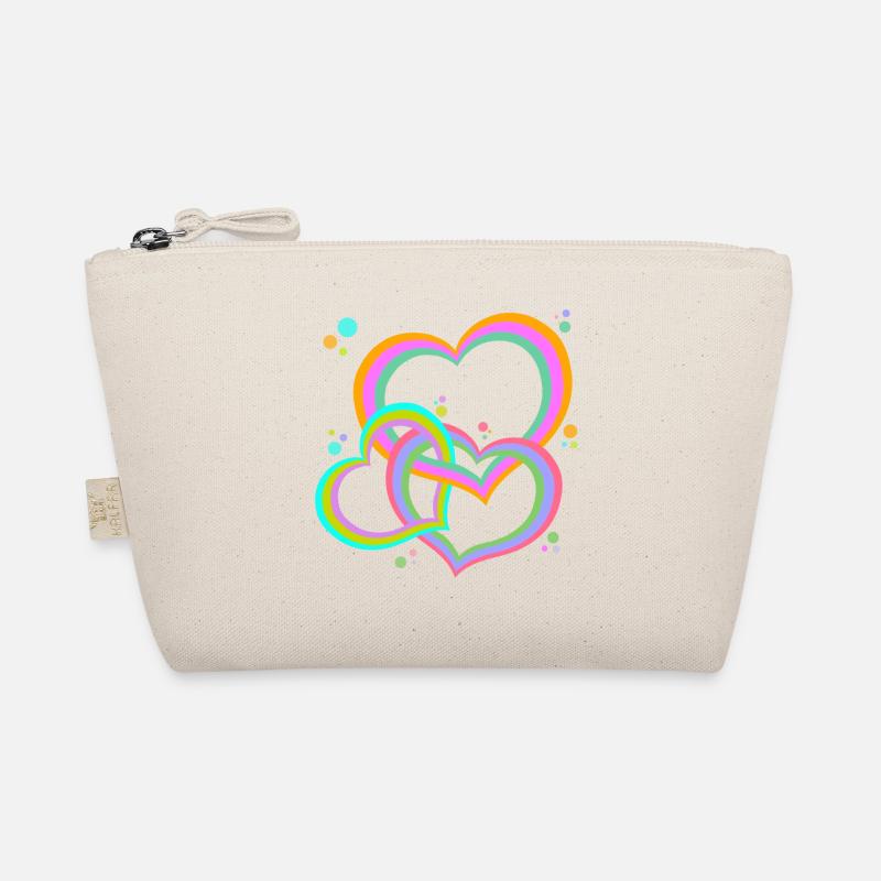Des cœurs colorés entrelacés pour vous! Trousse biologique