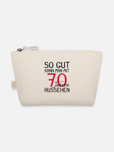 70 Geburtstag - Bio-Täschchen - Natur