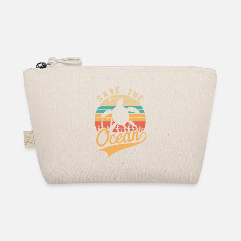 Save The Ocean Marine Sea Turtle Lover Organic Pouch
