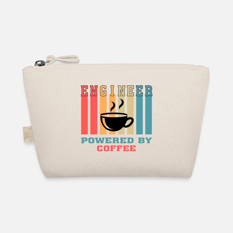Funny Engineer Powered by Coffee Gift for Engineer Organic Pouch