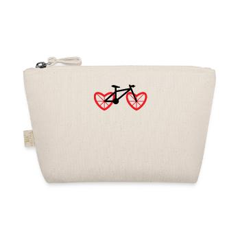 Fahrrad Herz Rad - Bio-Täschchen - Natur - Vorne
