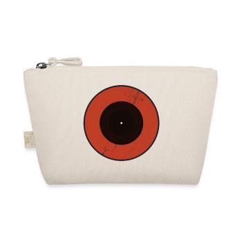 Bague en vinyle rouge avec rainures grunge - Trousse biologique - nature - Devant