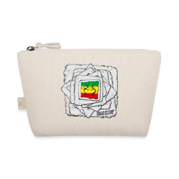 Reggae Love Schattenmotiv - Bio-Täschchen - Natur - Vorne