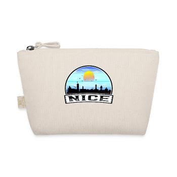 Nice France Skyline Vintage Sunset Travel Souvenir - Organic Pouch - nature - Front