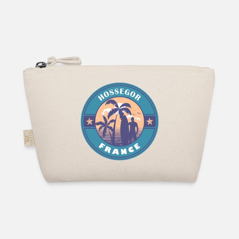 Hossegor Frankreich Sommer Surf Design - Bio-Täschchen - Natur