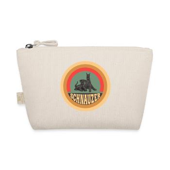 Schnauzer Vintage Hunde Design - Bio-Täschchen - Natur - Vorne