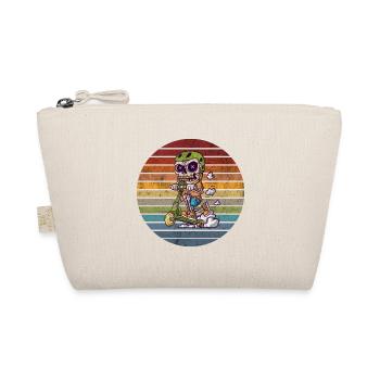 Scooter skull vintage design - Organic Pouch - nature - Front