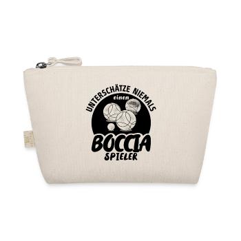Boccia Outfit mit Boccia Kugeln Spruch für Boccia - Bio-Täschchen - Natur - Vorne