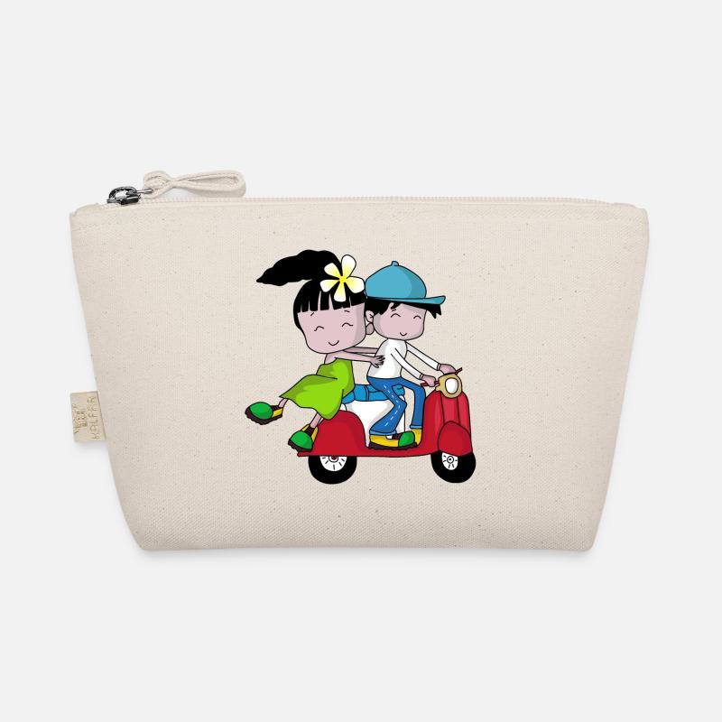 Roller Paar – Reise mit Moped Bio-Täschchen