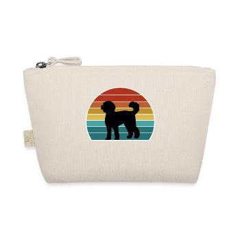 Labradoodle Dog Silhouette Vintage Sunset pour chien - Trousse biologique - nature - Devant
