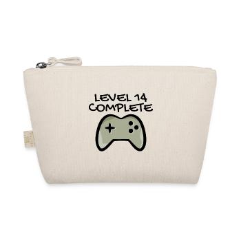 14th Birthday - Gamer 14 - 14 Years Gift - Organic Pouch - nature - Front