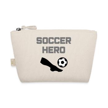 Soccer hero (leg, football) - Organic Pouch - nature - Front