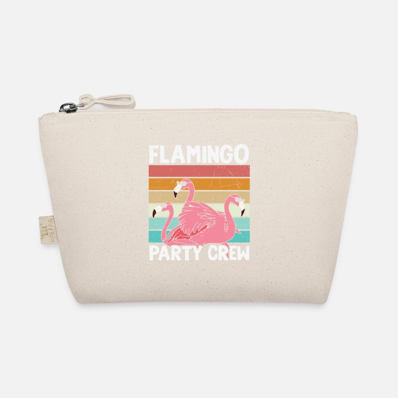 Flamingo Geburtstag Flamingo Party Crew - Bio-Täschchen - Natur