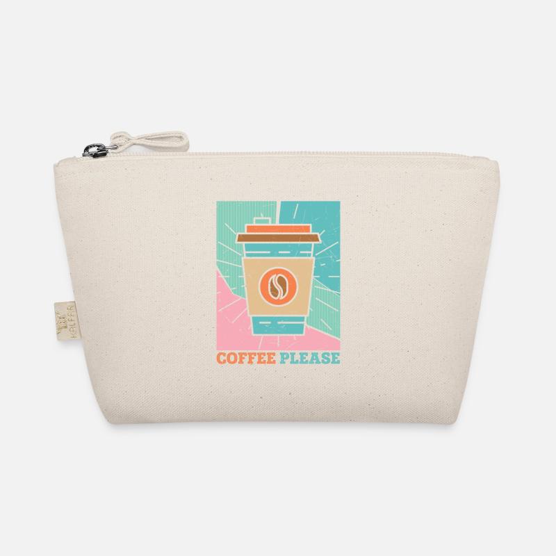 Kaffee bitte lustiges Kaffeedesign Bio-Täschchen