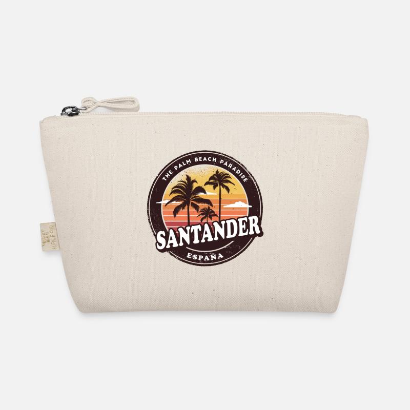 Design vintage de plage de Santander Espagne Trousse biologique