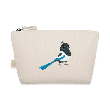 Magpie Kawaii Cartoon Illustration Artwork For Kid - Organic Pouch - nature - Front
