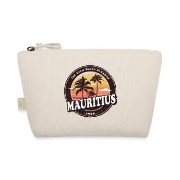 Mauritius Vintage Beach Design / Geschenkidee - Bio-Täschchen - Natur - Vorne