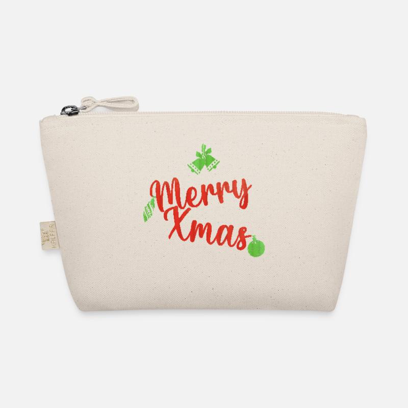 Merry Xmas vert et rouge pull de noel Trousse biologique