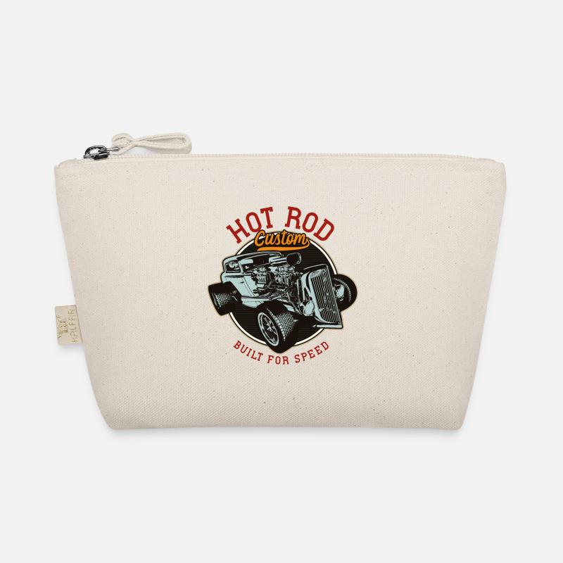 Hot Rod - Klassische Rennautos - hell Bio-Täschchen