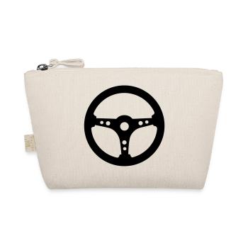racing steering wheel of car - Organic Pouch - nature - Front